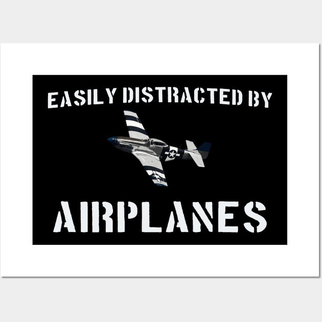 Airplane Airshow Merch P-51 MUSTANG WW2 Wall Art by Dirty Custard Designs 